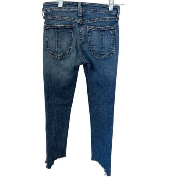 RAG & BONE Jeans Cate Step Hem Mid Rise Ankle Skinny in Hampton Size 24 - Picture 6 of 15
